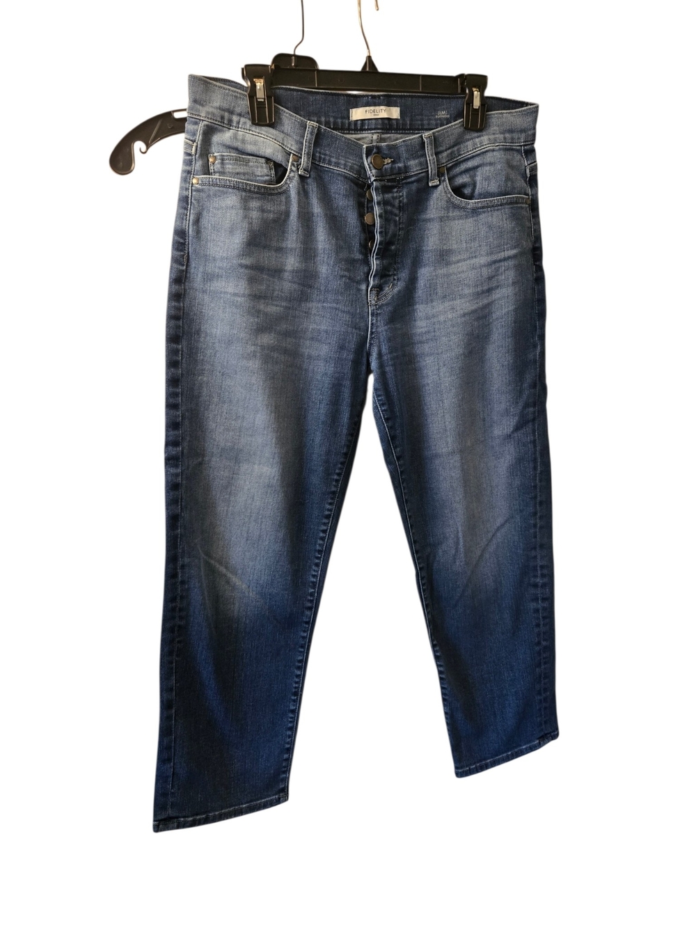 Fidelity Women's Slim Straight Jeans in Medium Blue Wash Size 31